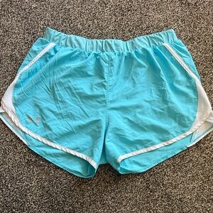 Under Armour Women's Light Blue Athletic Shorts, Large